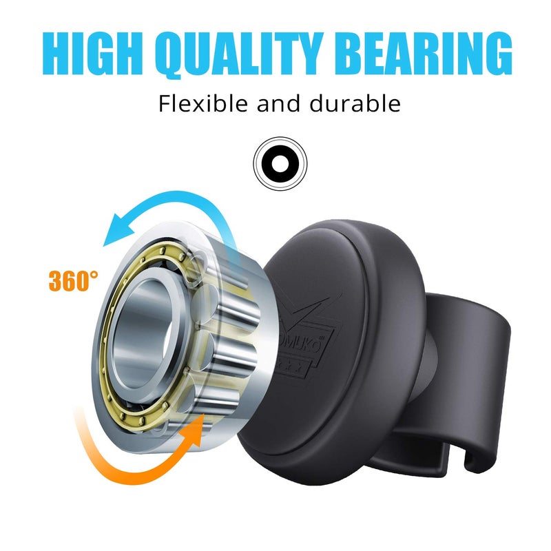 AutoMuko Steering Wheel Knob  Suicide Knob for Steering Wheel  Premium Silicone Finish Steering Wheel Spinner  Simple & Easy Installation No Tools Required - Fits Cars  Trucks  Buses  Boats  (Black) - Image 4